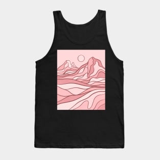 Sunset in The Pink Desert Boho Blush Tank Top